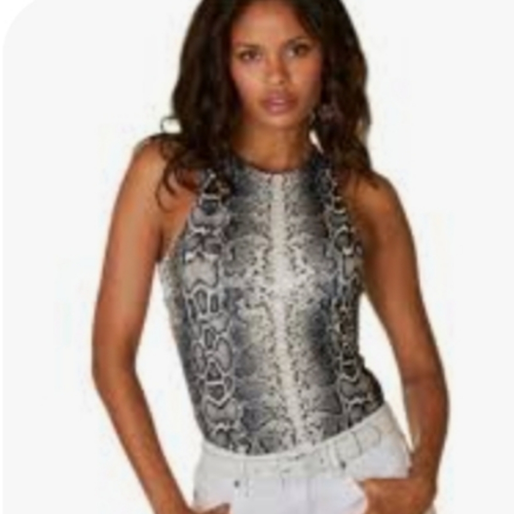 Boston Proper Snake Print Bodysuit